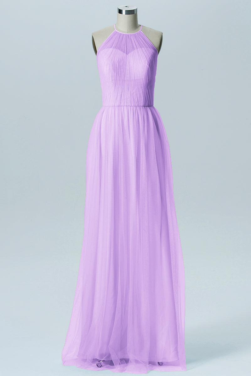 Tulle Column Sweetheart Sleeveless Bridesmaid Dress-B08080