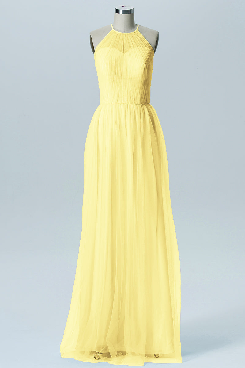 Tulle Column Sweetheart Sleeveless Bridesmaid Dress-B08080