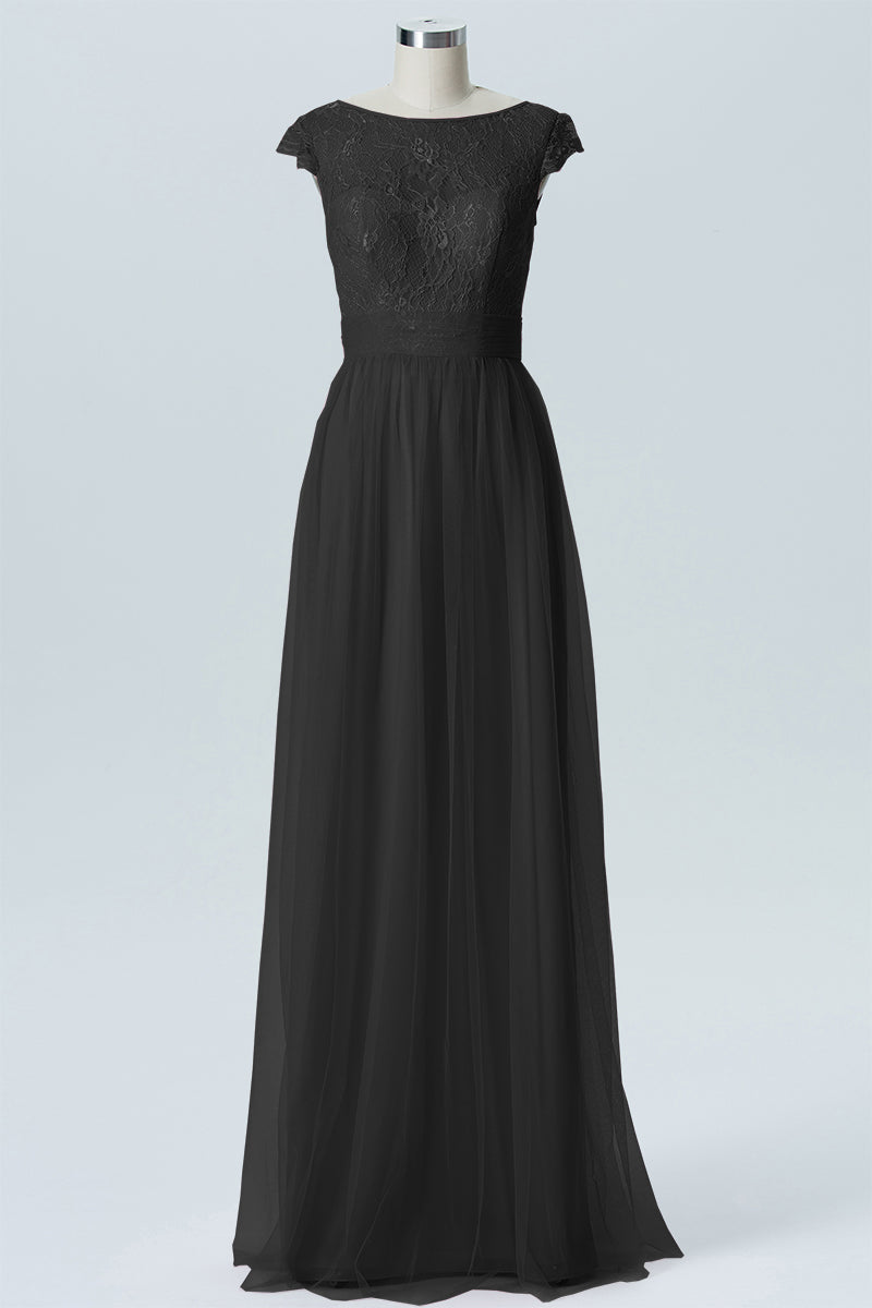 Lace Column Sweetheart Sleeveless Bridesmaid Dress-B08211