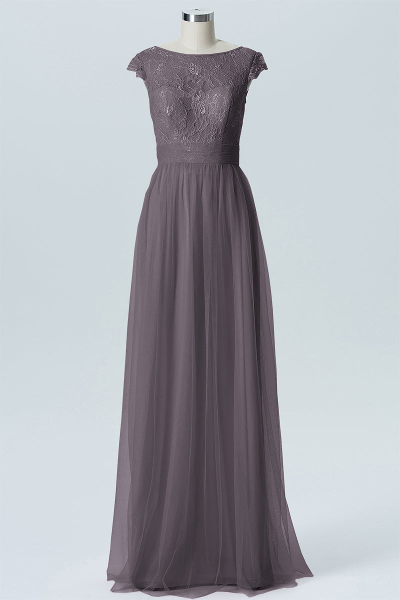 Lace Column Sweetheart Sleeveless Bridesmaid Dress-B08211