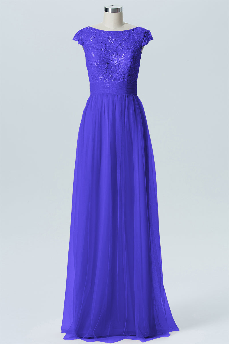 Lace Column Sweetheart Sleeveless Bridesmaid Dress-B08211