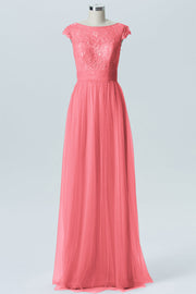 Lace Column Sweetheart Sleeveless Bridesmaid Dress-B08211