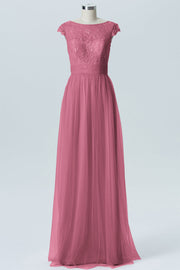 Lace Column Sweetheart Sleeveless Bridesmaid Dress-B08211