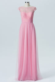 Lace Column Sweetheart Sleeveless Bridesmaid Dress-B08211