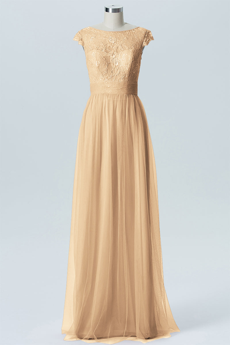 Lace Column Sweetheart Sleeveless Bridesmaid Dress-B08211