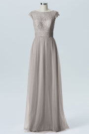Lace Column Sweetheart Sleeveless Bridesmaid Dress-B08211