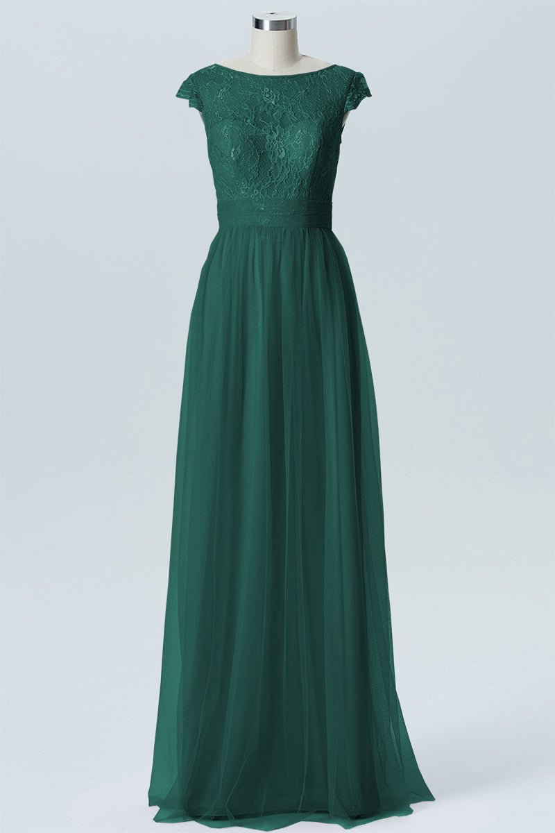 Lace Column Sweetheart Sleeveless Bridesmaid Dress-B08211