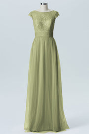 Lace Column Sweetheart Sleeveless Bridesmaid Dress-B08211