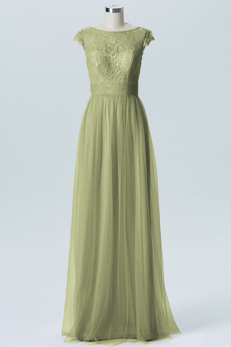 Lace Column Sweetheart Sleeveless Bridesmaid Dress-B08211