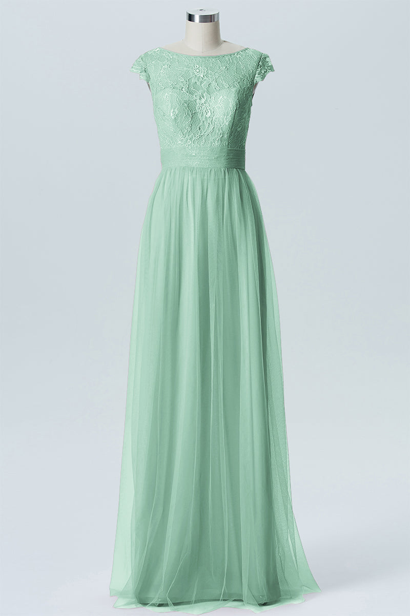 Lace Column Sweetheart Sleeveless Bridesmaid Dress-B08211