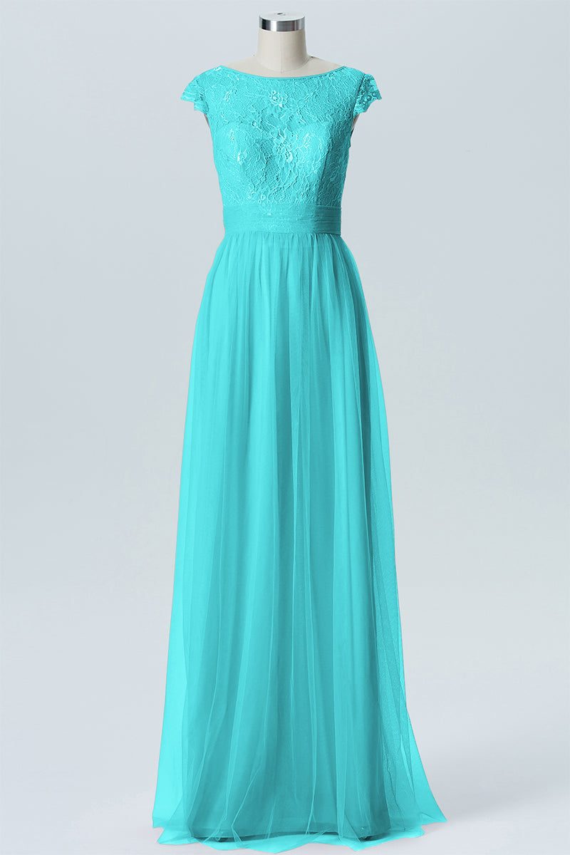 Lace Column Sweetheart Sleeveless Bridesmaid Dress-B08211