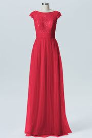 Lace Column Sweetheart Sleeveless Bridesmaid Dress-B08211