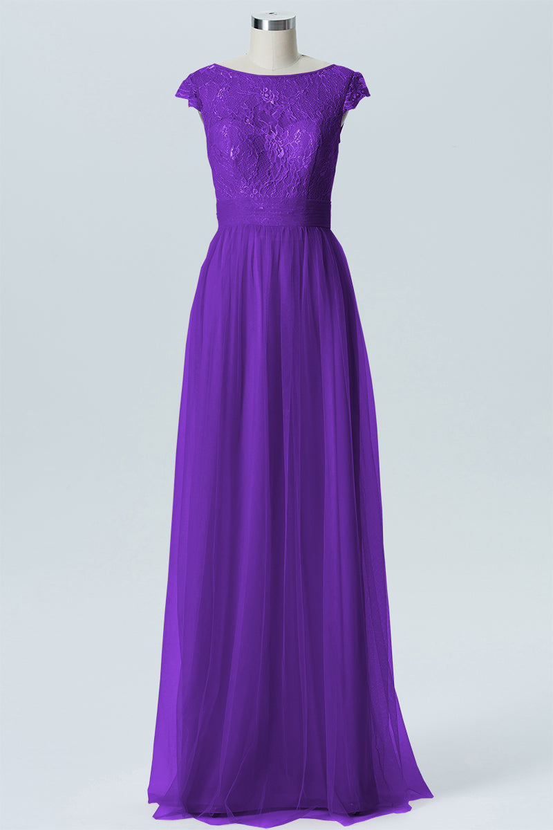 Lace Column Sweetheart Sleeveless Bridesmaid Dress-B08211