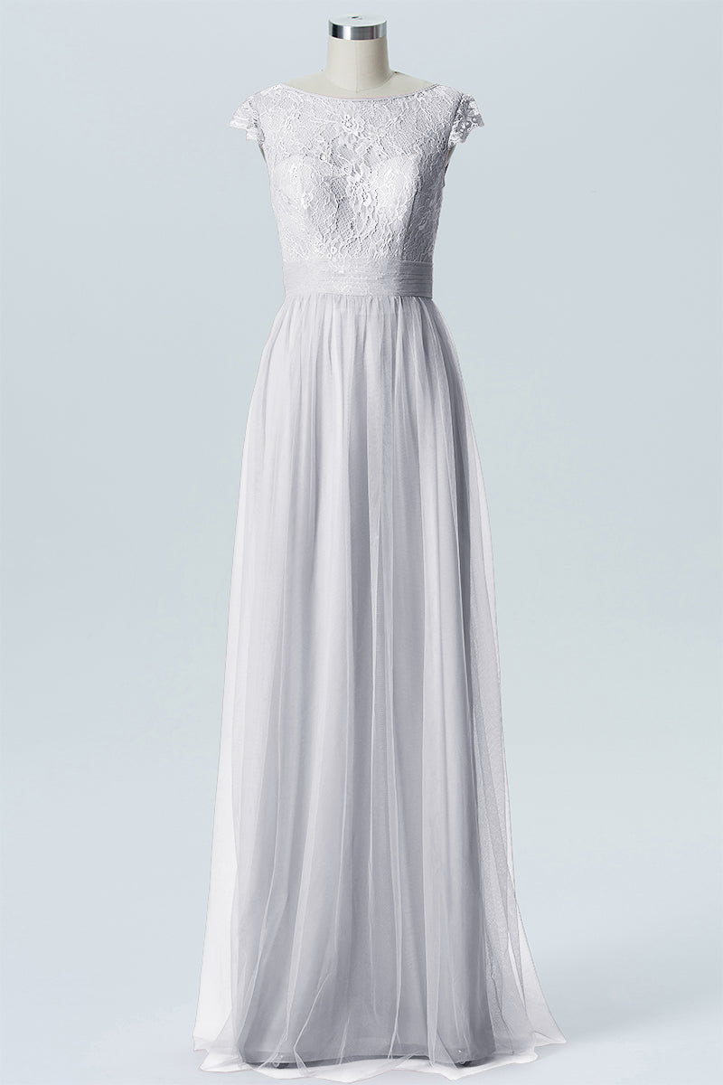 Lace Column Sweetheart Sleeveless Bridesmaid Dress-B08211