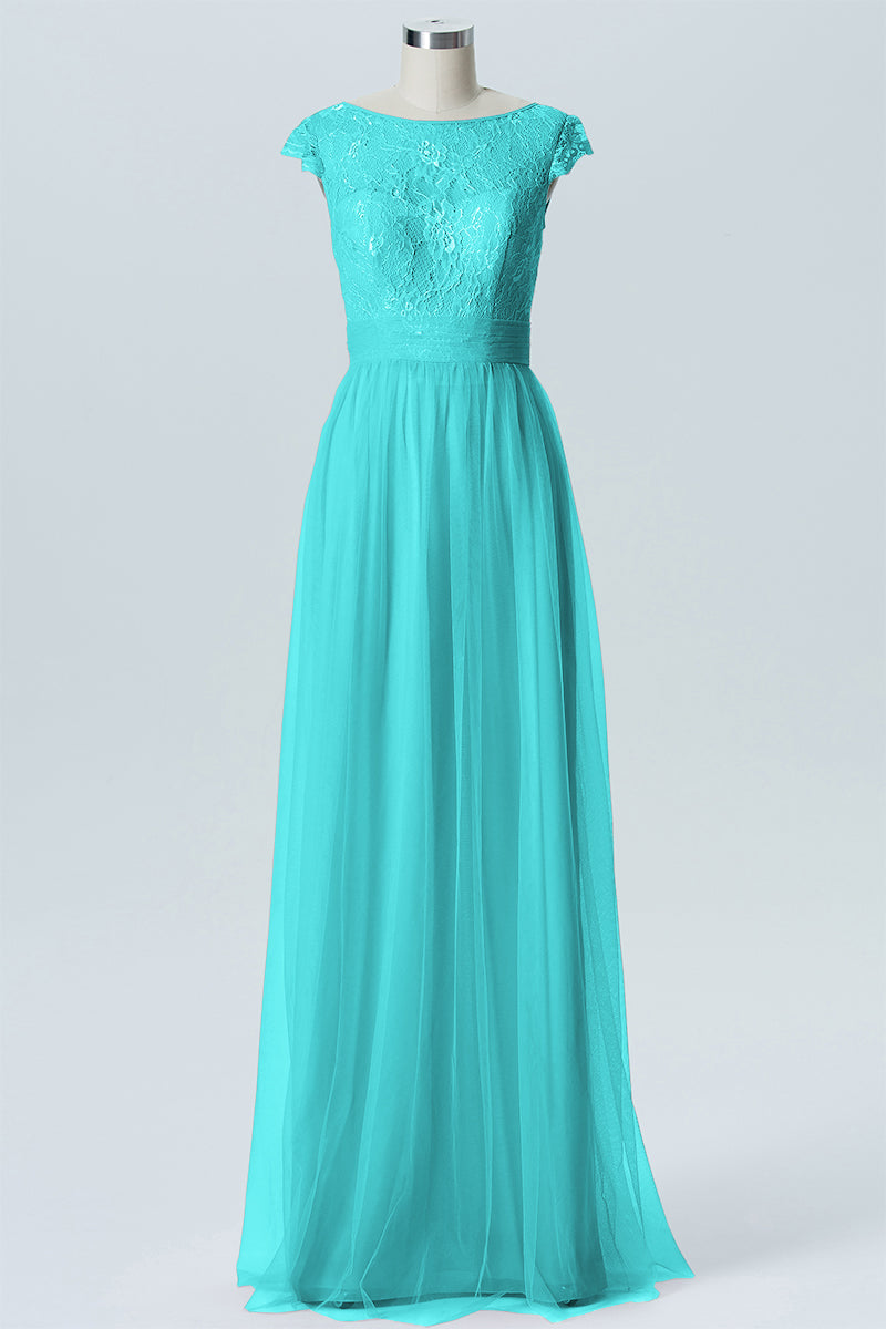 Lace Column Sweetheart Sleeveless Bridesmaid Dress-B08211