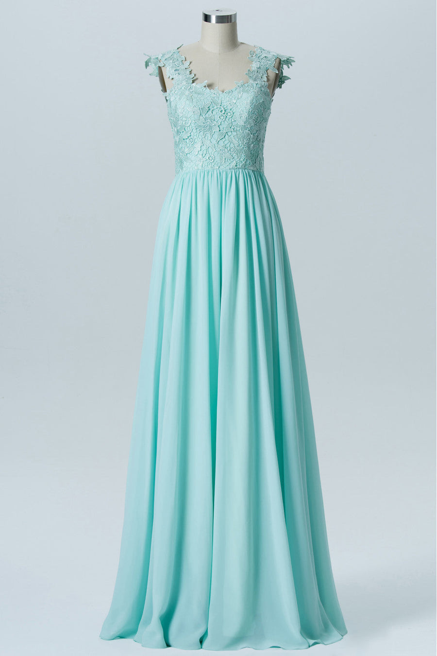 Lace V-Neck Sleeveless Bridesmaid Dress| Plus Size | 60+ Colors