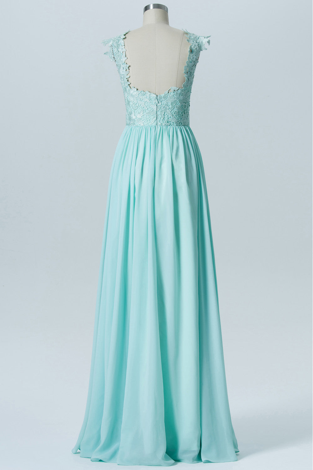 Lace V-Neck Sleeveless Bridesmaid Dress| Plus Size | 60+ Colors