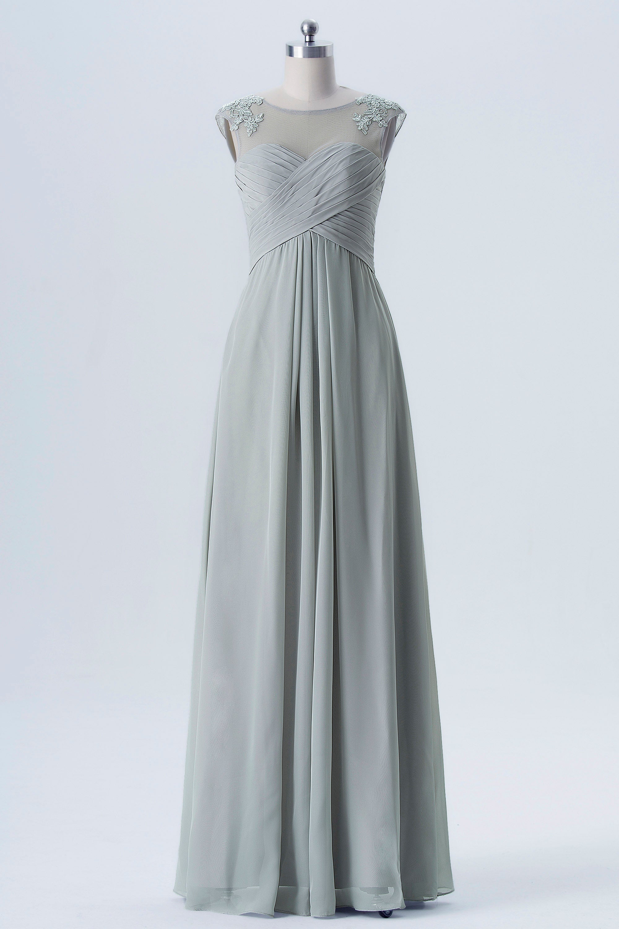 Lace V-Neck Sleeveless Bridesmaid Dress| Plus Size | 60+ Colors
