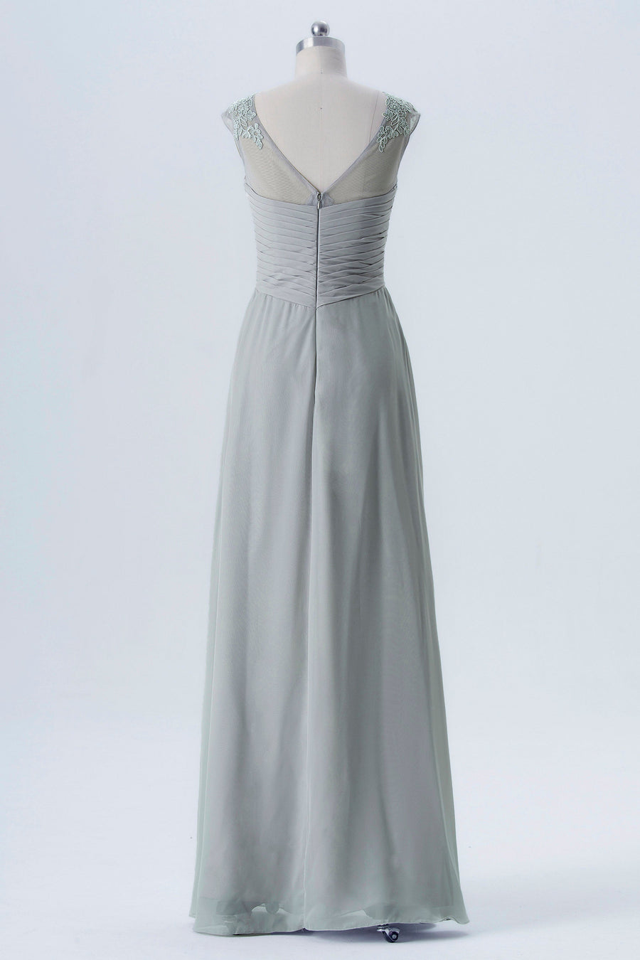 Lace V-Neck Sleeveless Bridesmaid Dress| Plus Size | 60+ Colors