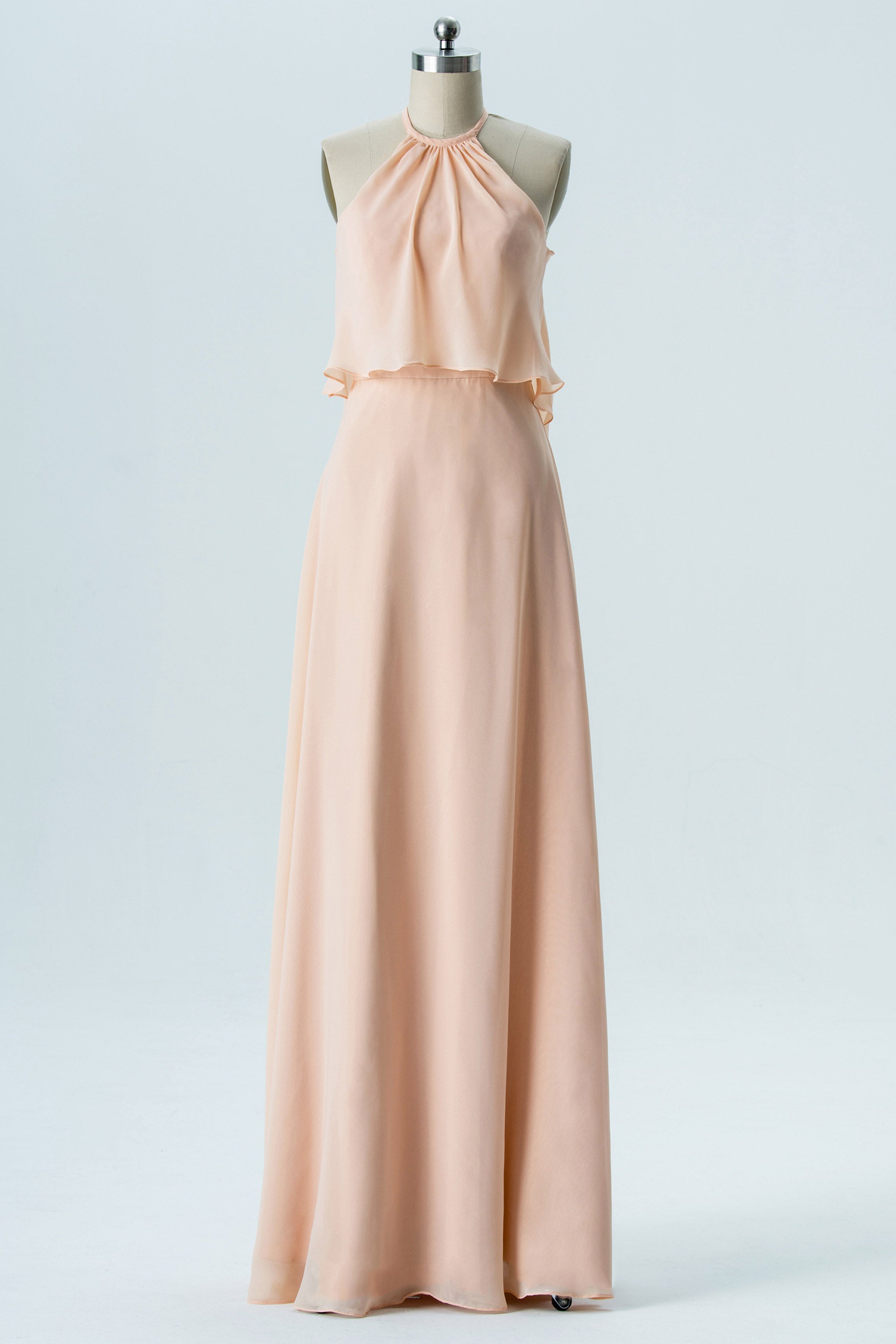 Lace V-Neck Sleeveless Bridesmaid Dress| Plus Size | 60+ Colors