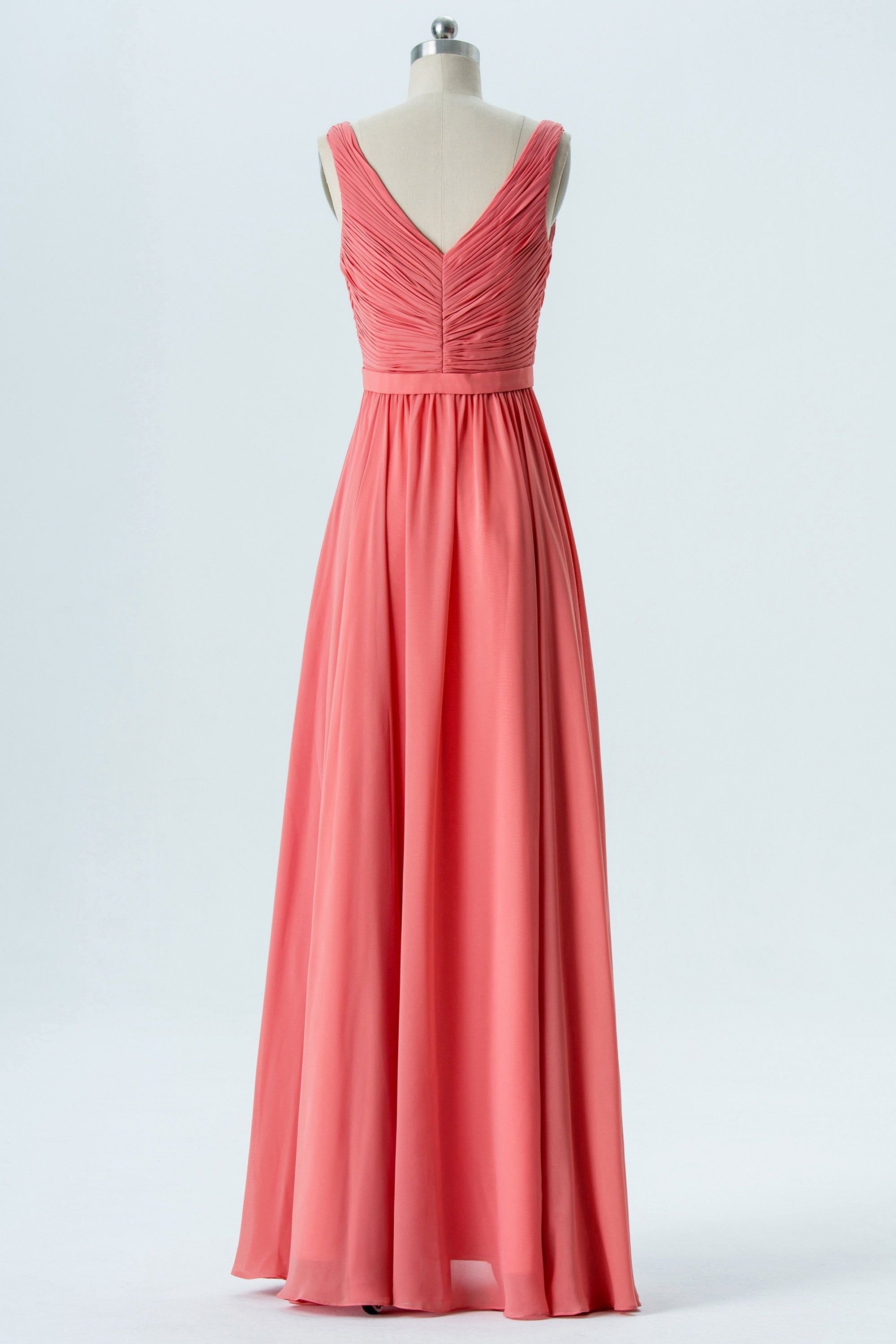 Lace V-Neck Sleeveless Bridesmaid Dress| Plus Size | 60+ Colors