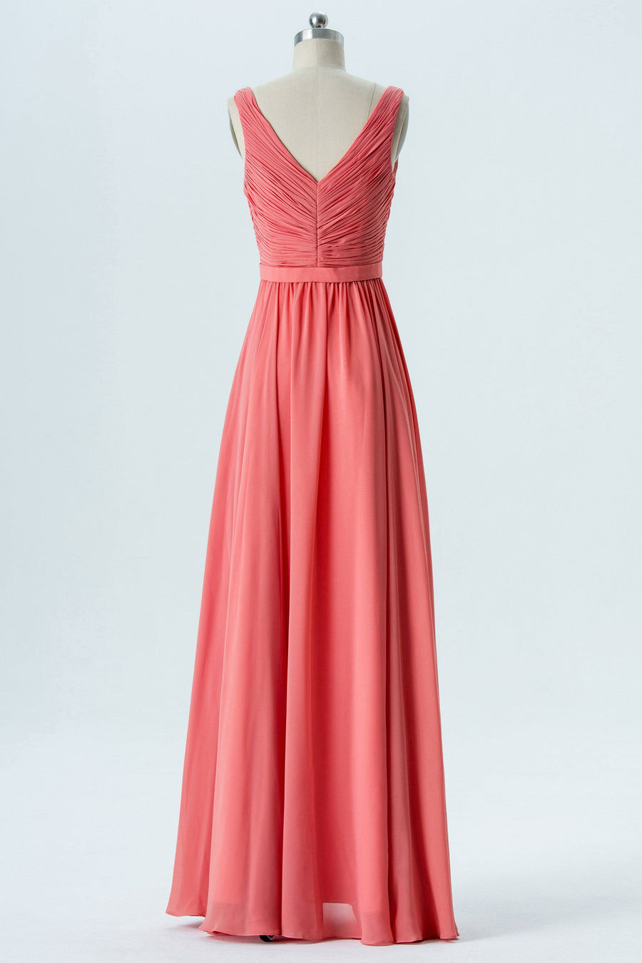Lace V-Neck Sleeveless Bridesmaid Dress| Plus Size | 60+ Colors
