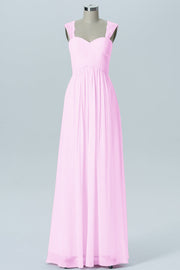 Lace Column Sweetheart Sleeveless Bridesmaid Dress-B13601
