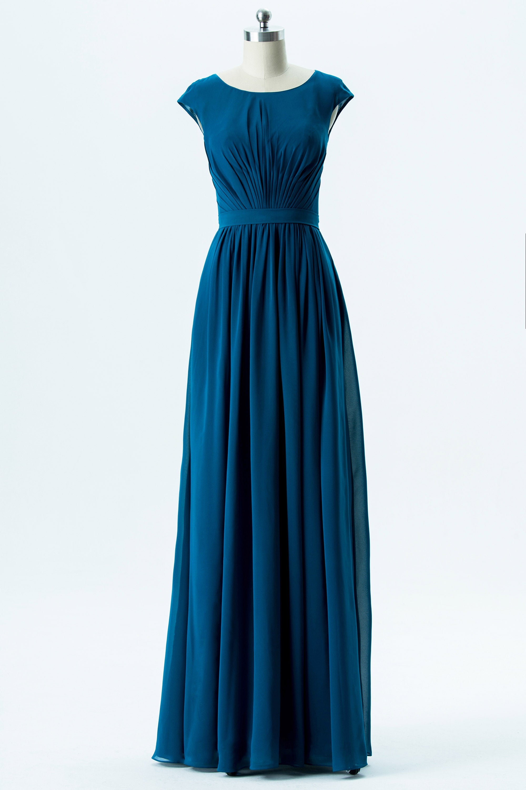 Chiffon V-Neck Sleeveless Bridesmaid Dress| Plus Size | 60+ Colors
