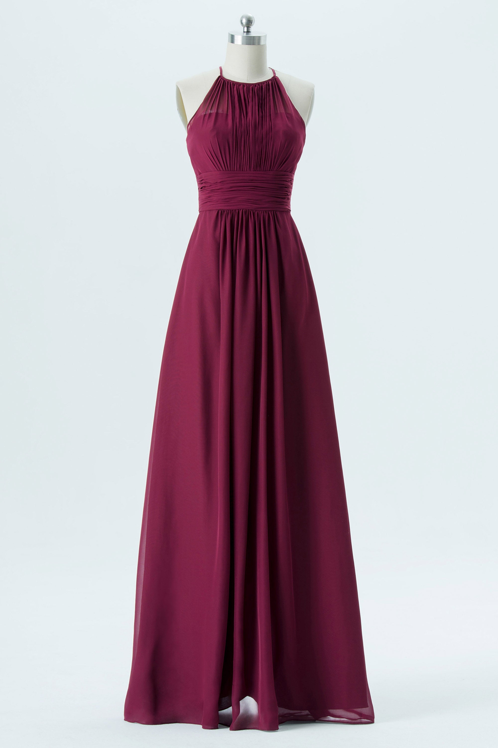 Chiffon V-Neck Sleeveless Bridesmaid Dress| Plus Size | 60+ Colors