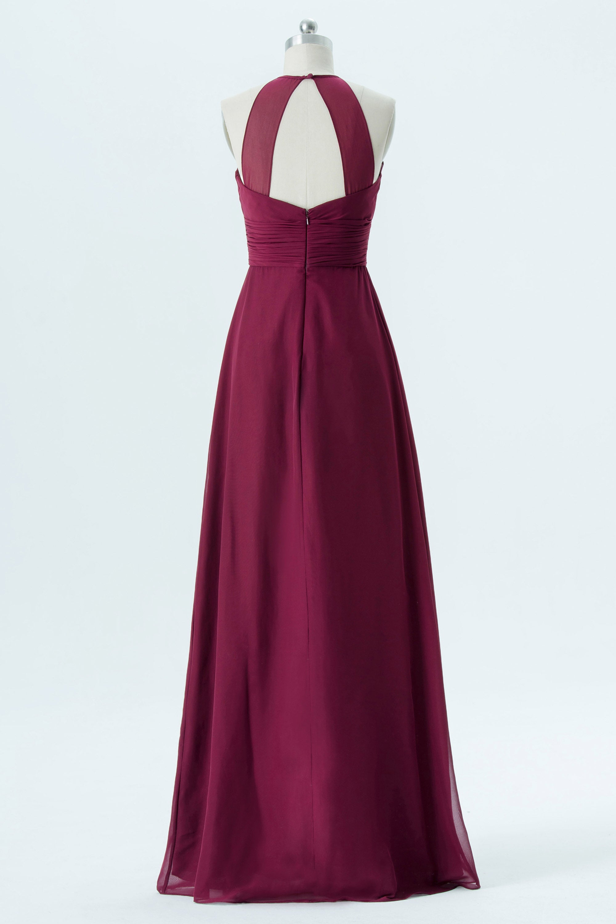 Chiffon V-Neck Sleeveless Bridesmaid Dress| Plus Size | 60+ Colors