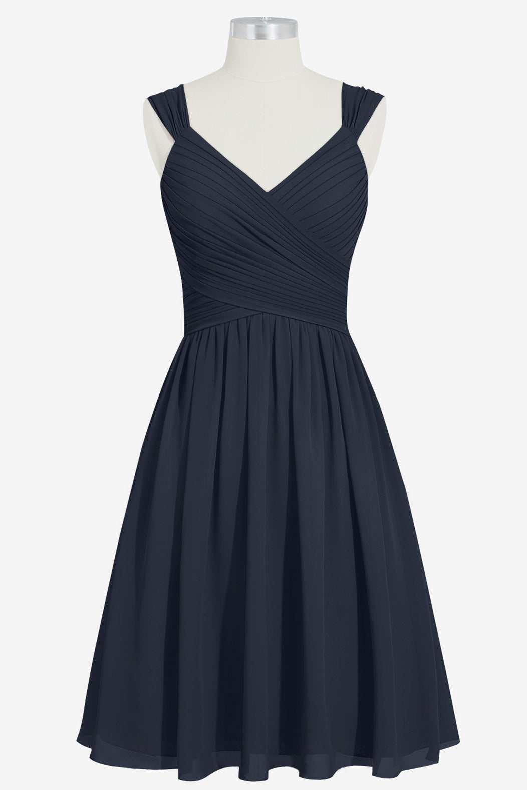 Chiffon Spaghetti Straps Sleeveless Bridesmaid Dress| Plus Size | 60+ Colors