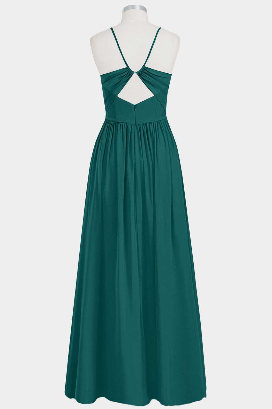 Chiffon Spaghetti Straps Sleeveless Bridesmaid Dress| Plus Size | 60+ Colors