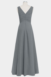 Chiffon Spaghetti Straps Sleeveless Bridesmaid Dress| Plus Size | 60+ Colors