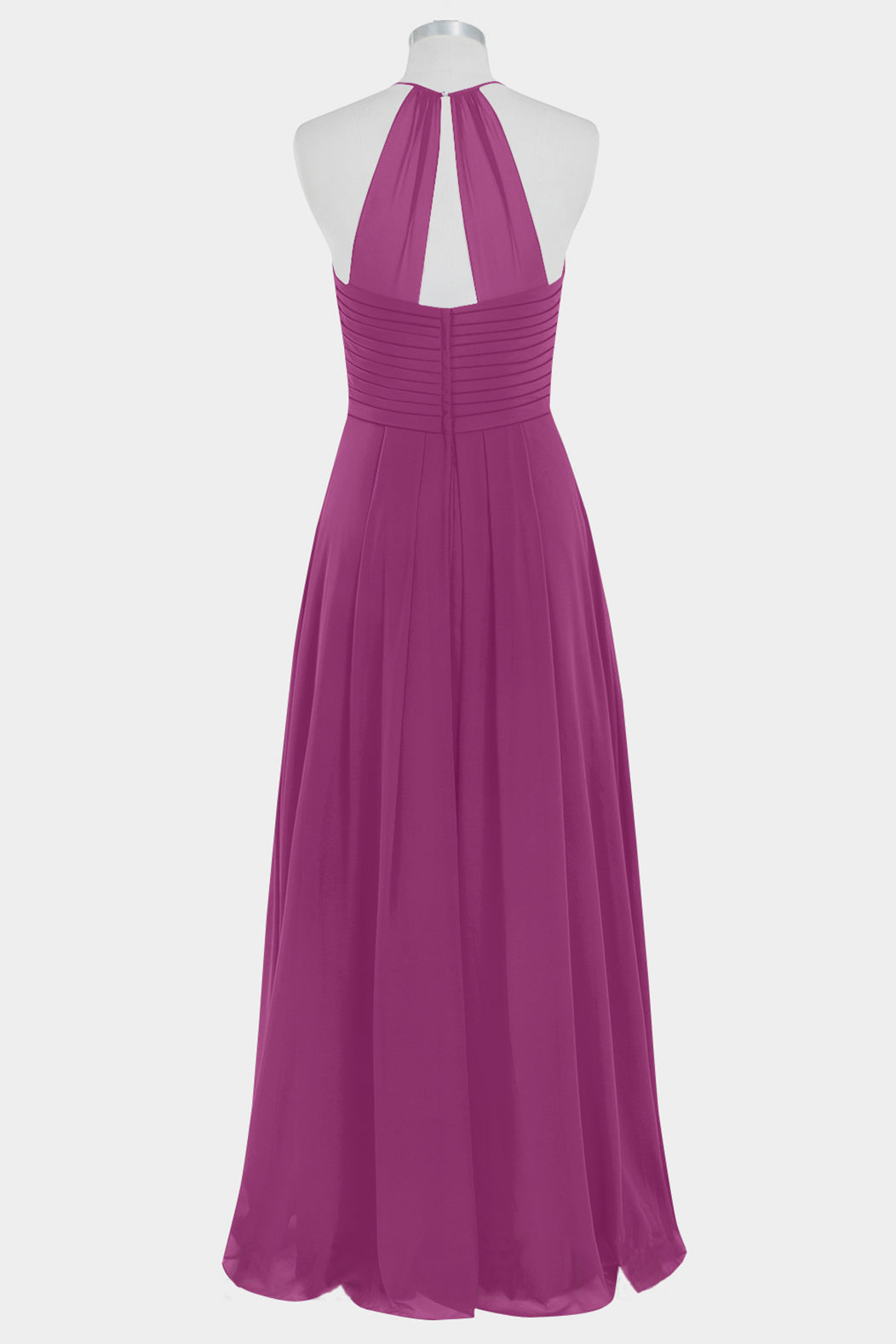 Chiffon Halter Sleeveless Bridesmaid Dress| Plus Size | 60+ Colors