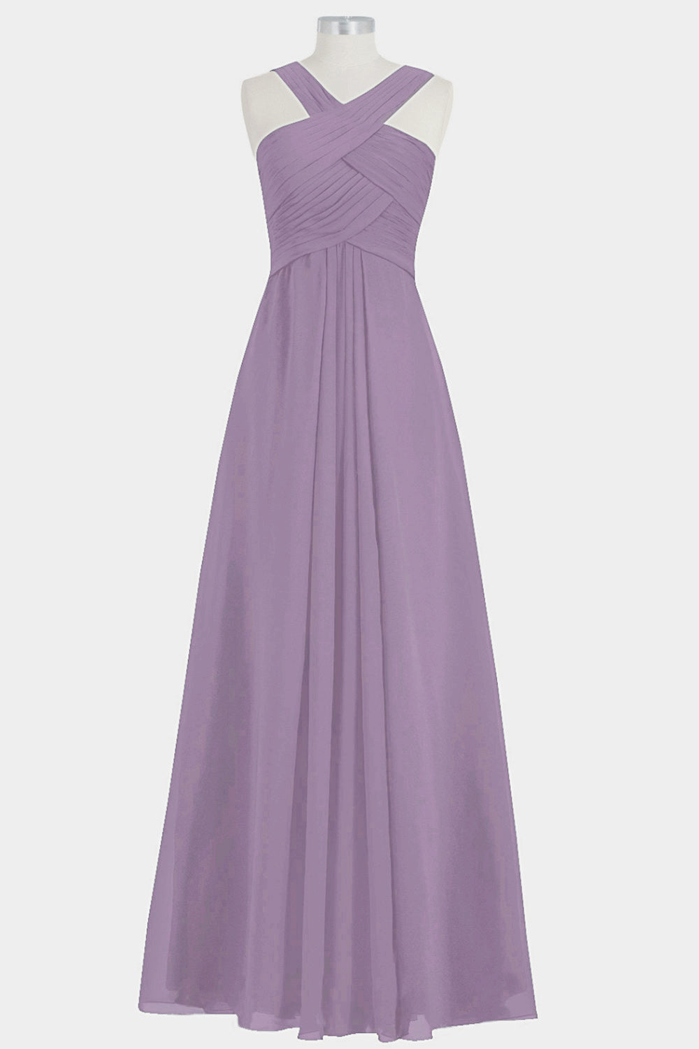 Chiffon V-Neck Sleeveless Bridesmaid Dress| Plus Size | 60+ Colors