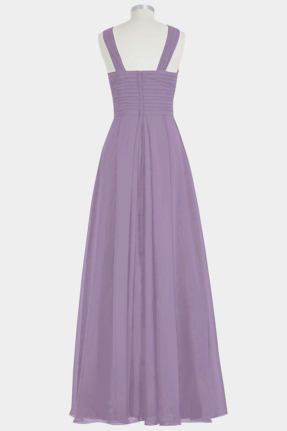 Chiffon V-Neck Sleeveless Bridesmaid Dress| Plus Size | 60+ Colors