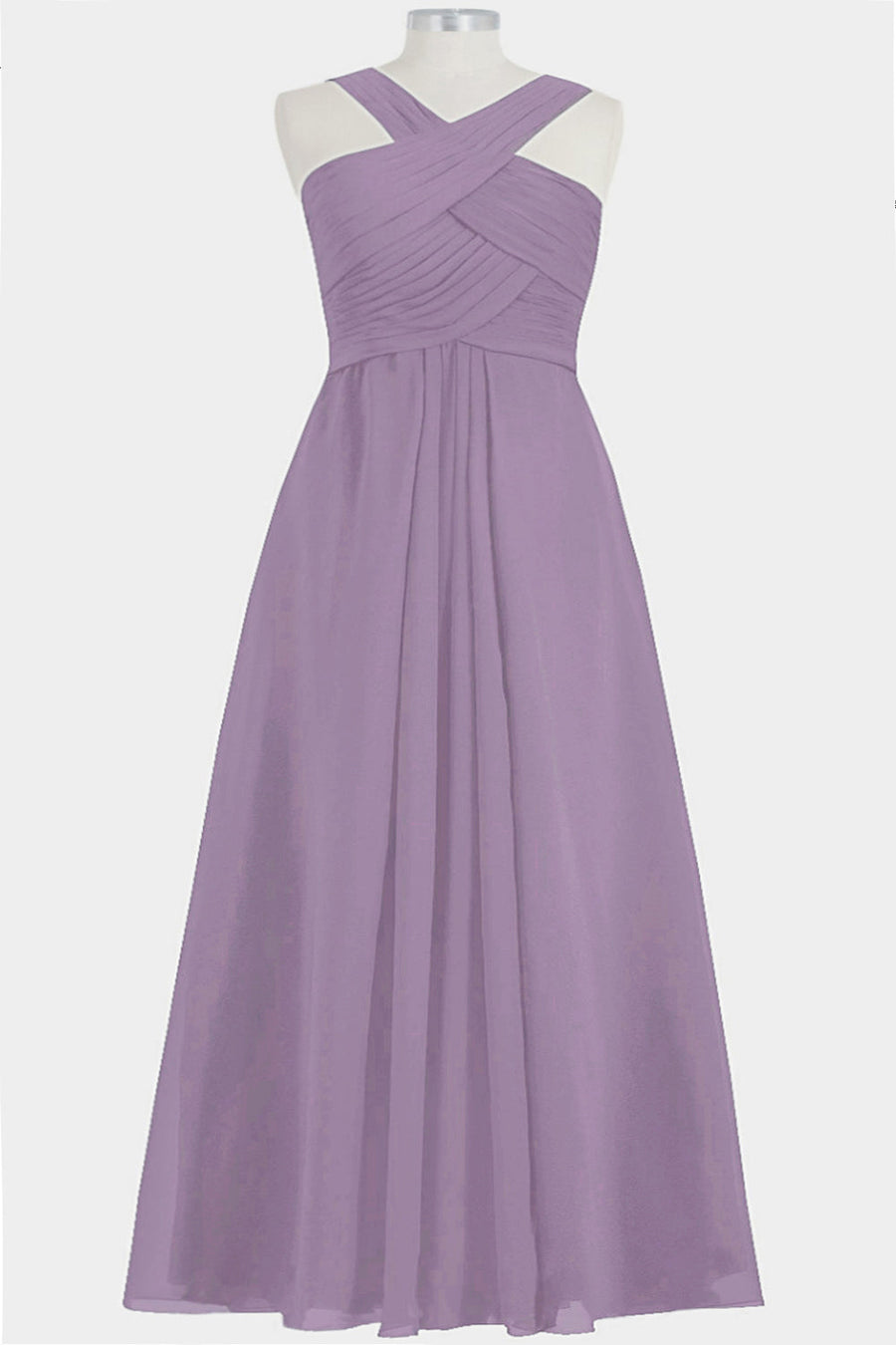 Chiffon V-Neck Sleeveless Bridesmaid Dress| Plus Size | 60+ Colors