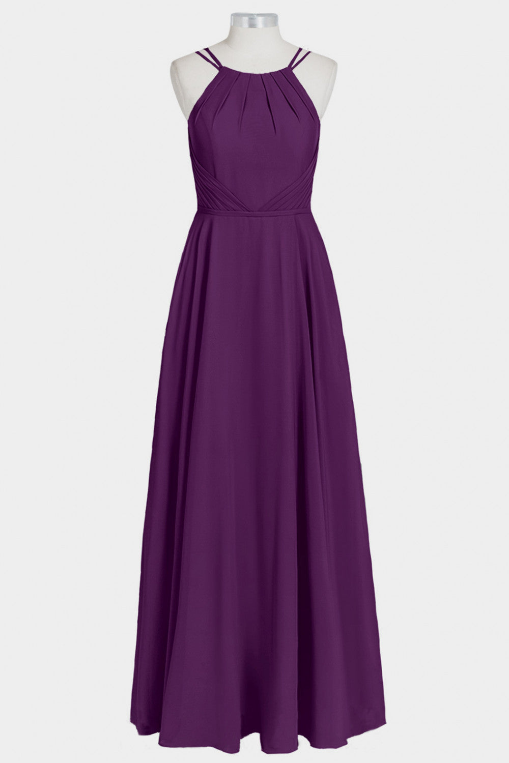 Chiffon V-Neck Sleeveless Bridesmaid Dress| Plus Size | 60+ Colors