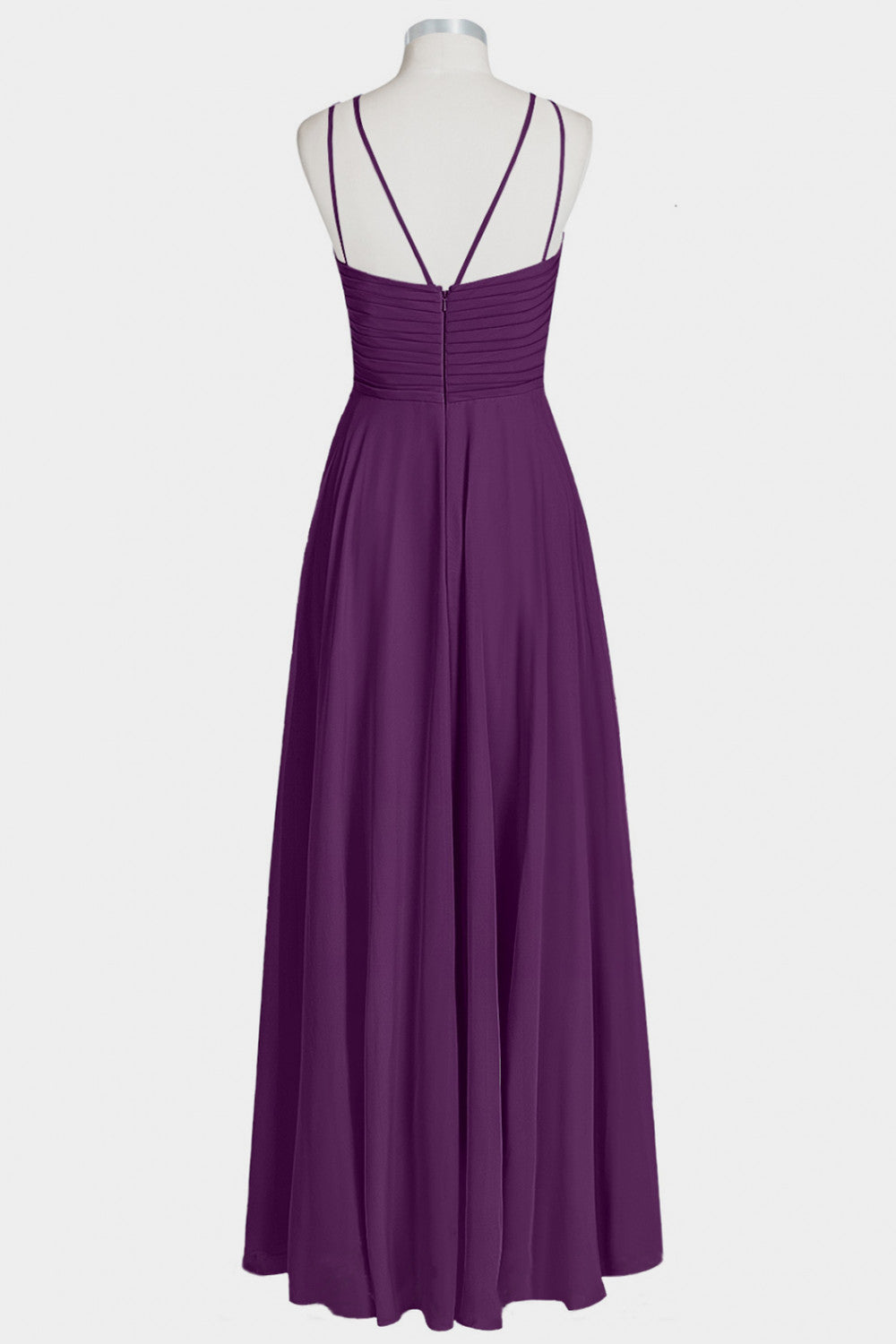 Chiffon V-Neck Sleeveless Bridesmaid Dress| Plus Size | 60+ Colors