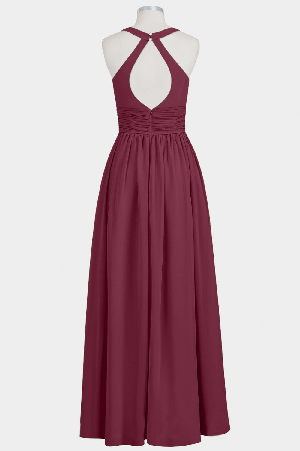 Chiffon V-Neck Sleeveless Bridesmaid Dress| Plus Size | 60+ Colors