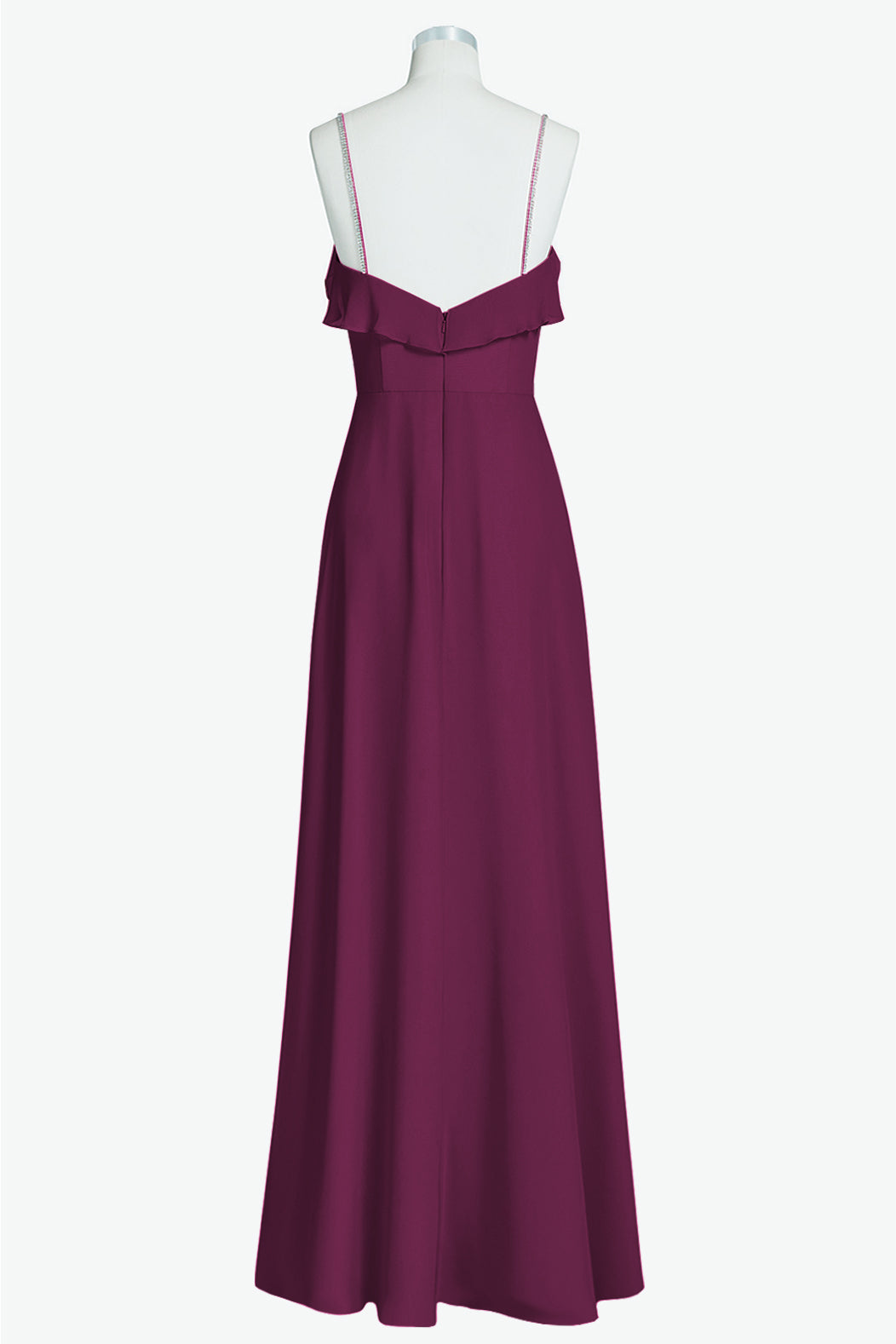 Chiffon V-Neck Sleeveless Bridesmaid Dress| Plus Size | 60+ Colors