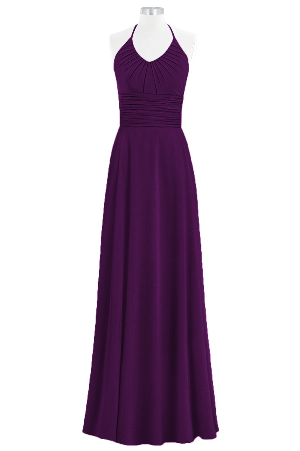 Chiffon Halter Sleeveless Bridesmaid Dress| Plus Size | 60+ Colors