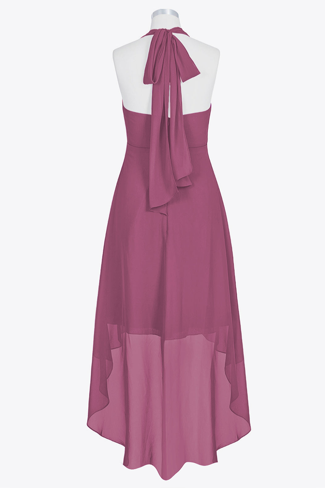 Chiffon Halter Sleeveless Bridesmaid Dress| Plus Size | 60+ Colors