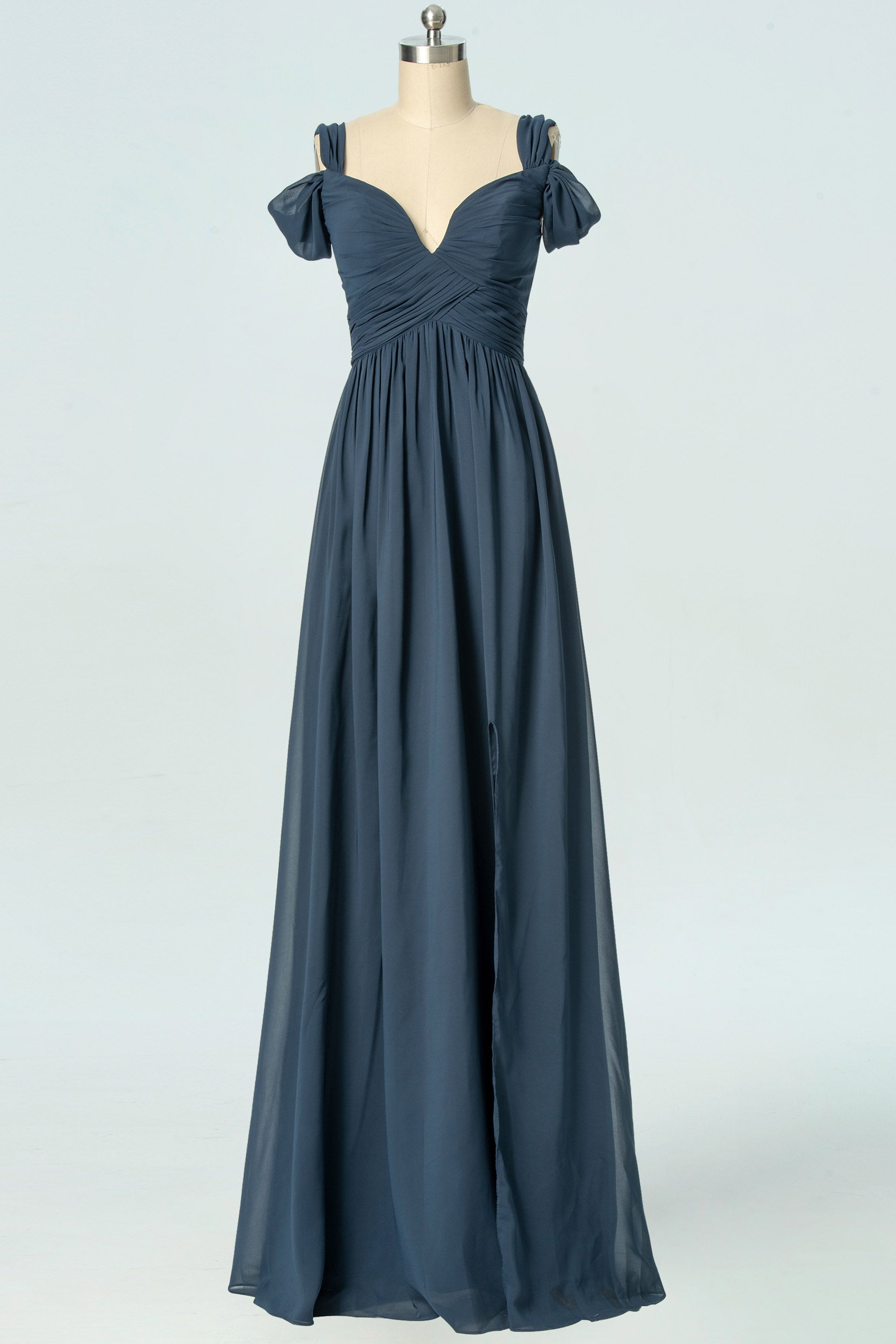 Chiffon Halter Sleeveless Bridesmaid Dress| Plus Size | 60+ Colors