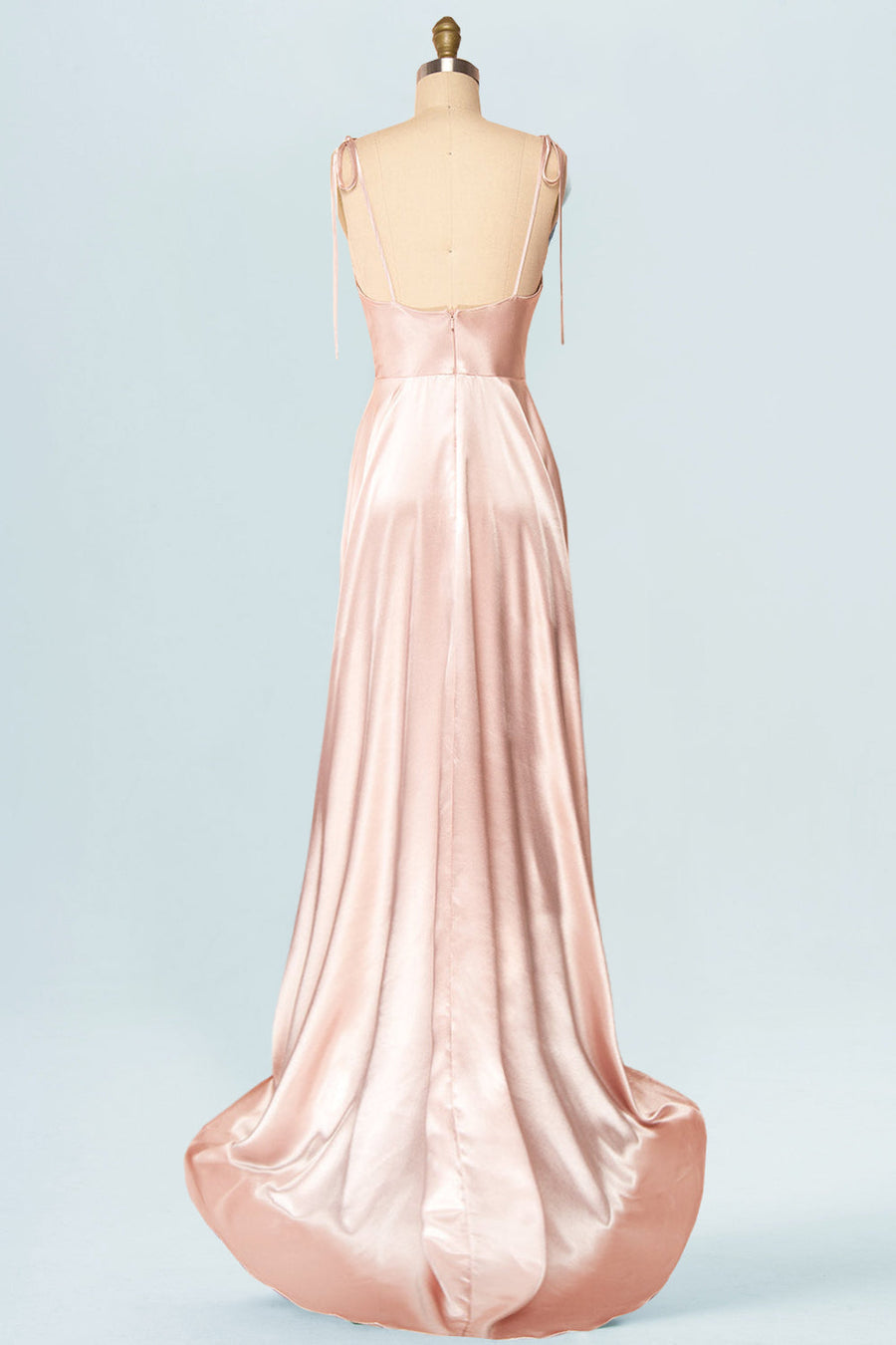 Stretch Satin Cowl Neck Sleeveless Bridesmaid Dress| Plus Size | 60+ Colors