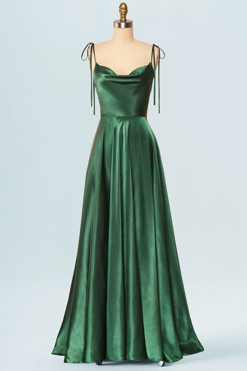 Stretch Satin Cowl Neck Sleeveless Bridesmaid Dress| Plus Size | 60+ Colors