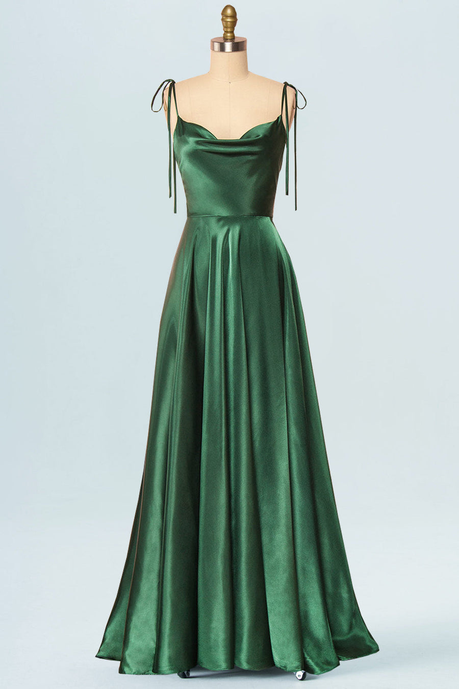 Stretch Satin Cowl Neck Sleeveless Bridesmaid Dress| Plus Size | 60+ Colors
