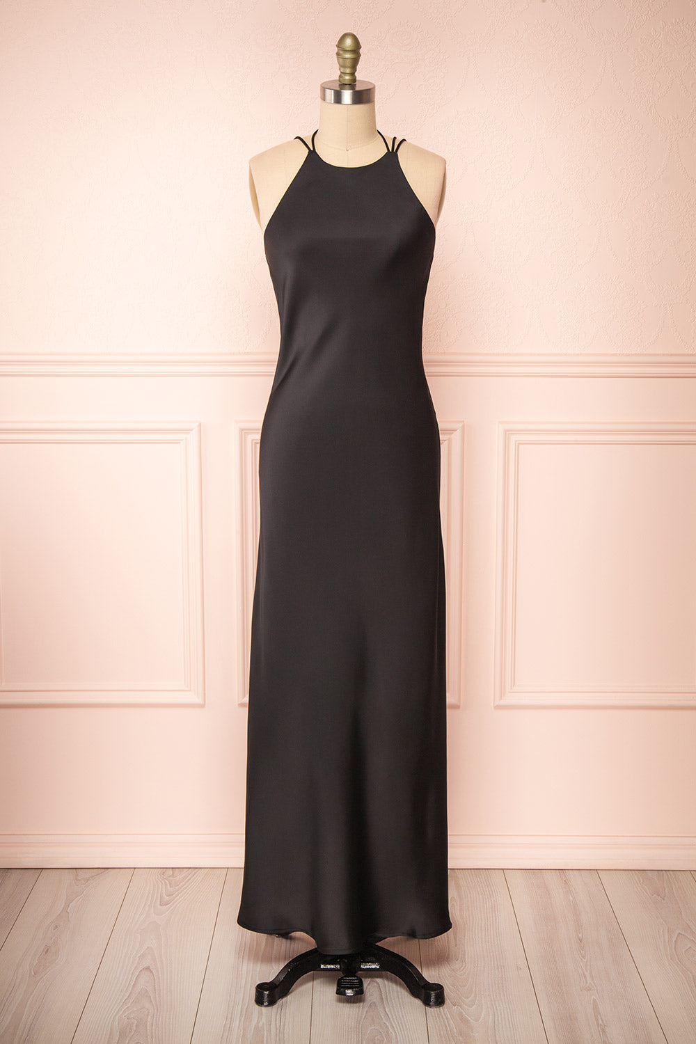 Stretch Satin Scoop Neck Sleeveless Bridesmaid Dress| Plus Size