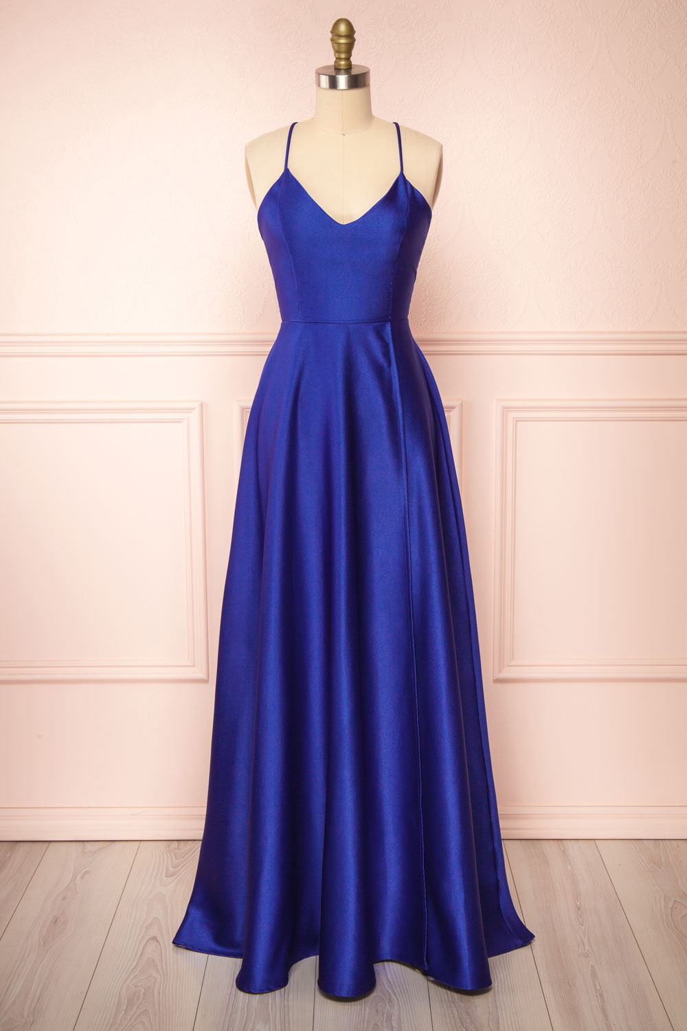 Stretch Satin V-Neck Sleeveless Bridesmaid Dress| Plus Size | 60+ Colors