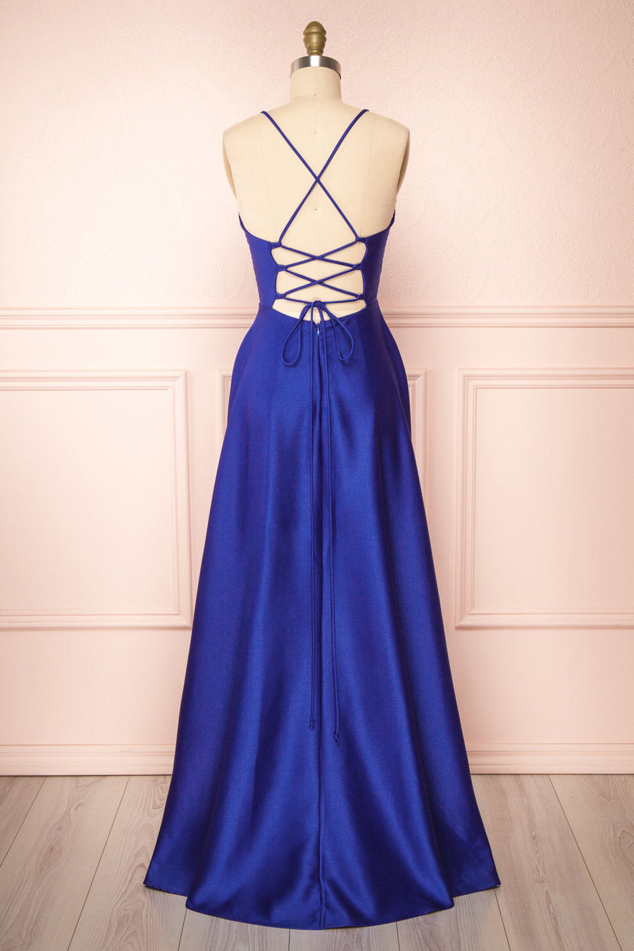 Stretch Satin V-Neck Sleeveless Bridesmaid Dress| Plus Size | 60+ Colors